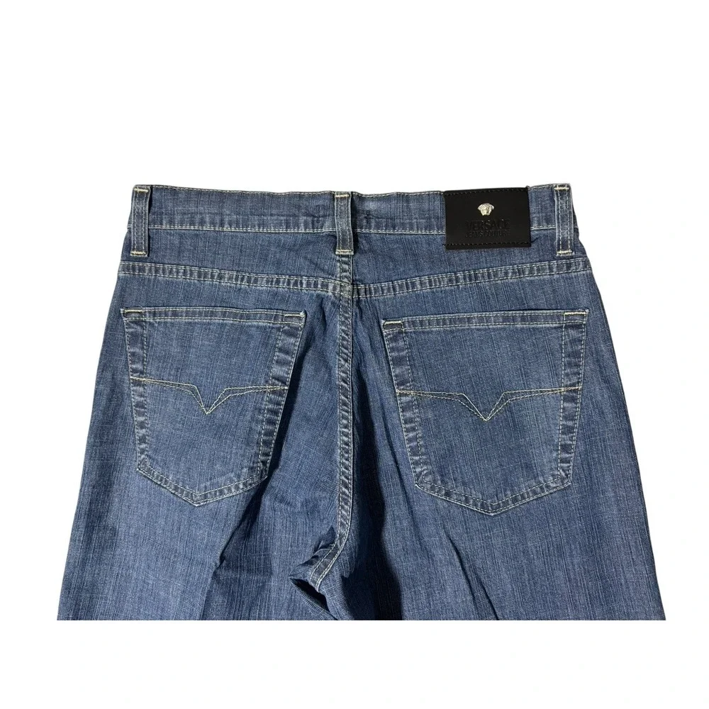 Versace Jeans Couture Medusa Hardware Italian Designer Denim Jeans Blue 29 X 33‎
